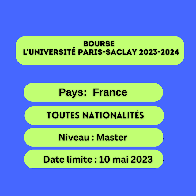 Bourses internationales de master de l'Université Paris-Saclay 2023-2024