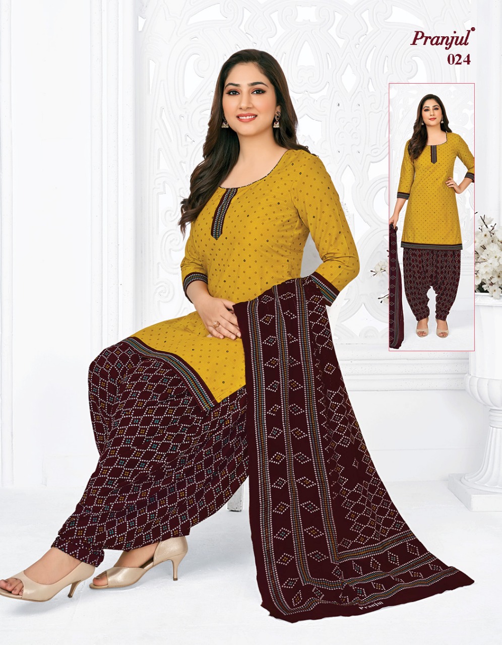Buy Cotton Printed Bandhani Special Pranjul Cotton Dress Mat