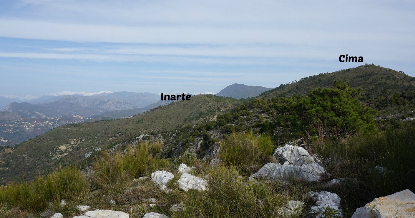 Mont Inarte and Cima seen from Croix de Cuor