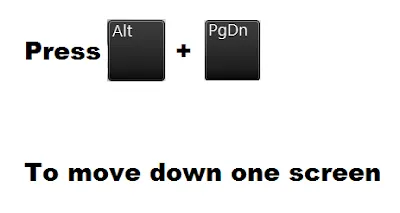 atl plus page down shortcuts for windows