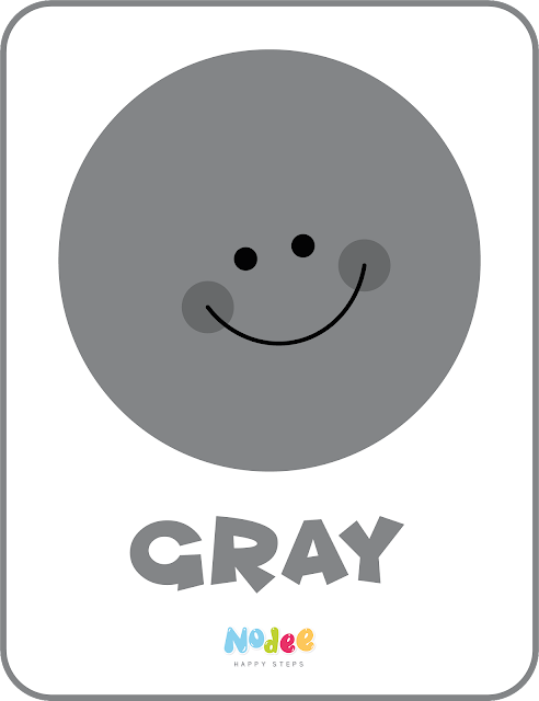 Gray Color flashcard for kids
