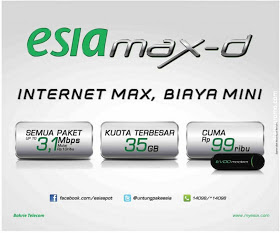 Cek Kuota Internet Esia max-d