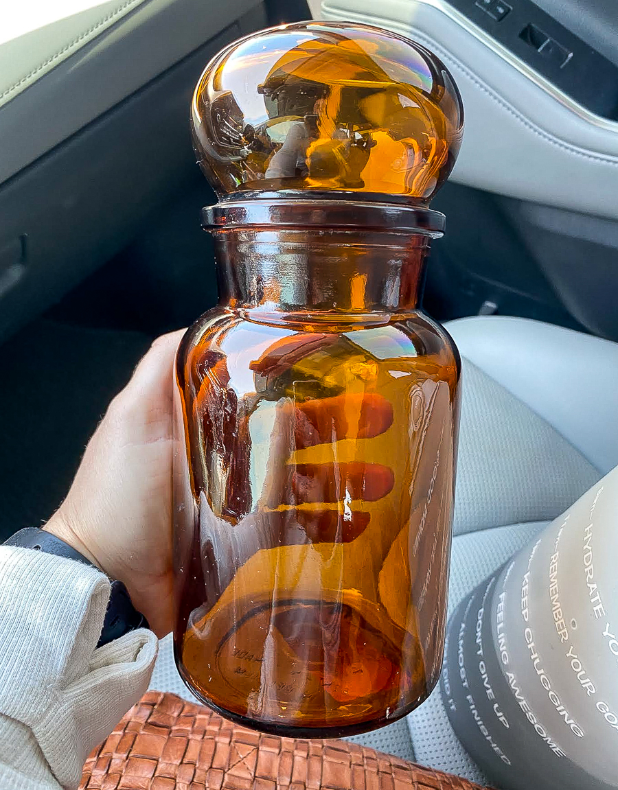 Vintage amber bottle