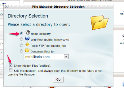cPanel fule Manager