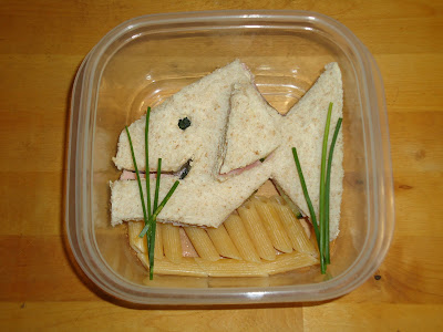 Top Ender's Fish shaped sandwich