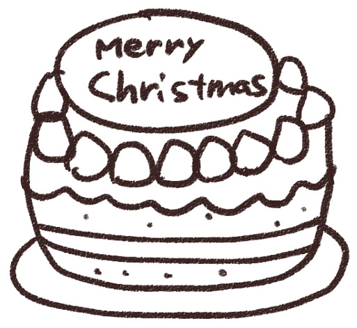 クリスマスケーキのイラスト 苺ケーキ ゆるかわいい無料イラスト素材集