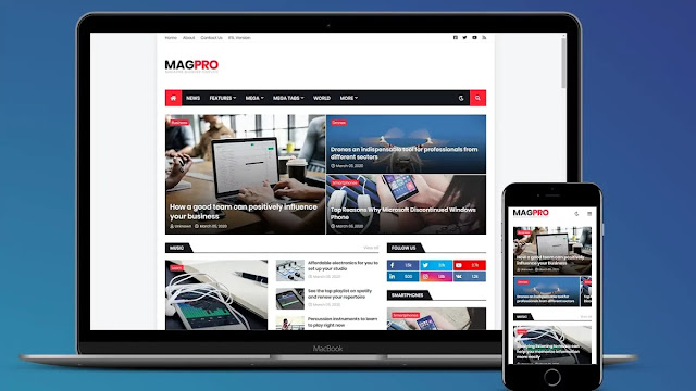 MagPro Premium Blogger Template download For Free