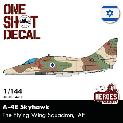 HM-OS14412 1/144 A-4E Skyhawk | Israeli Air Force One shot decal