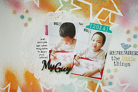 SRM Stickers Blog - Doily Layout by Yvonne - #layout #doilies #stickers #mists