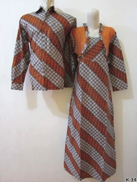 10 Model Baju  Batik  Couple  Lengan  Panjang  Pria Wanita