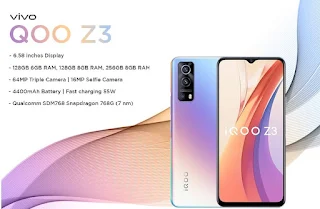 مواصفات وسعر موبايل  فيفو vivo QOO Z3- هاتف/جوال/تليفون فيفو vivo QOO Z3 - البطاريه/ الامكانيات و الشاشه و الكاميرات هاتف فيفو vivo QOO Z3