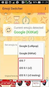 Cara Menggunakan Emoji Switcher (root) v2.02 Apk