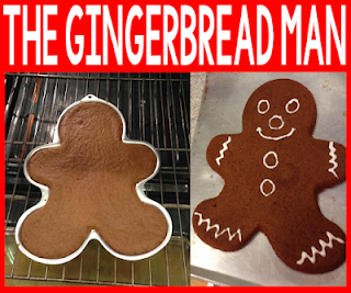 Make a large gingerbread man cookie