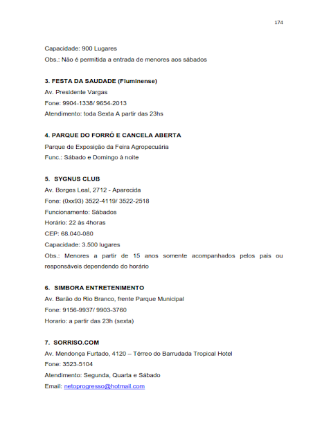 INVENTÁRIO DA OFERTA E INFRA ESTRUTURA TURÍSTICA DE SANTARÉM – PARÁ – AMAZÔNIA – BRASIL - 2010 - II. SERVIÇOS E EQUIPAMENTOS TURÍSTICOS