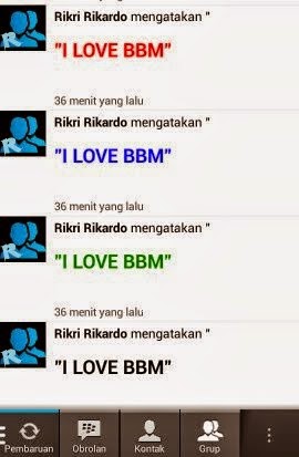 Membuat Tulisan BBM Berwarna-warni