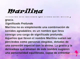 ▷ Significado del nombre Marilina