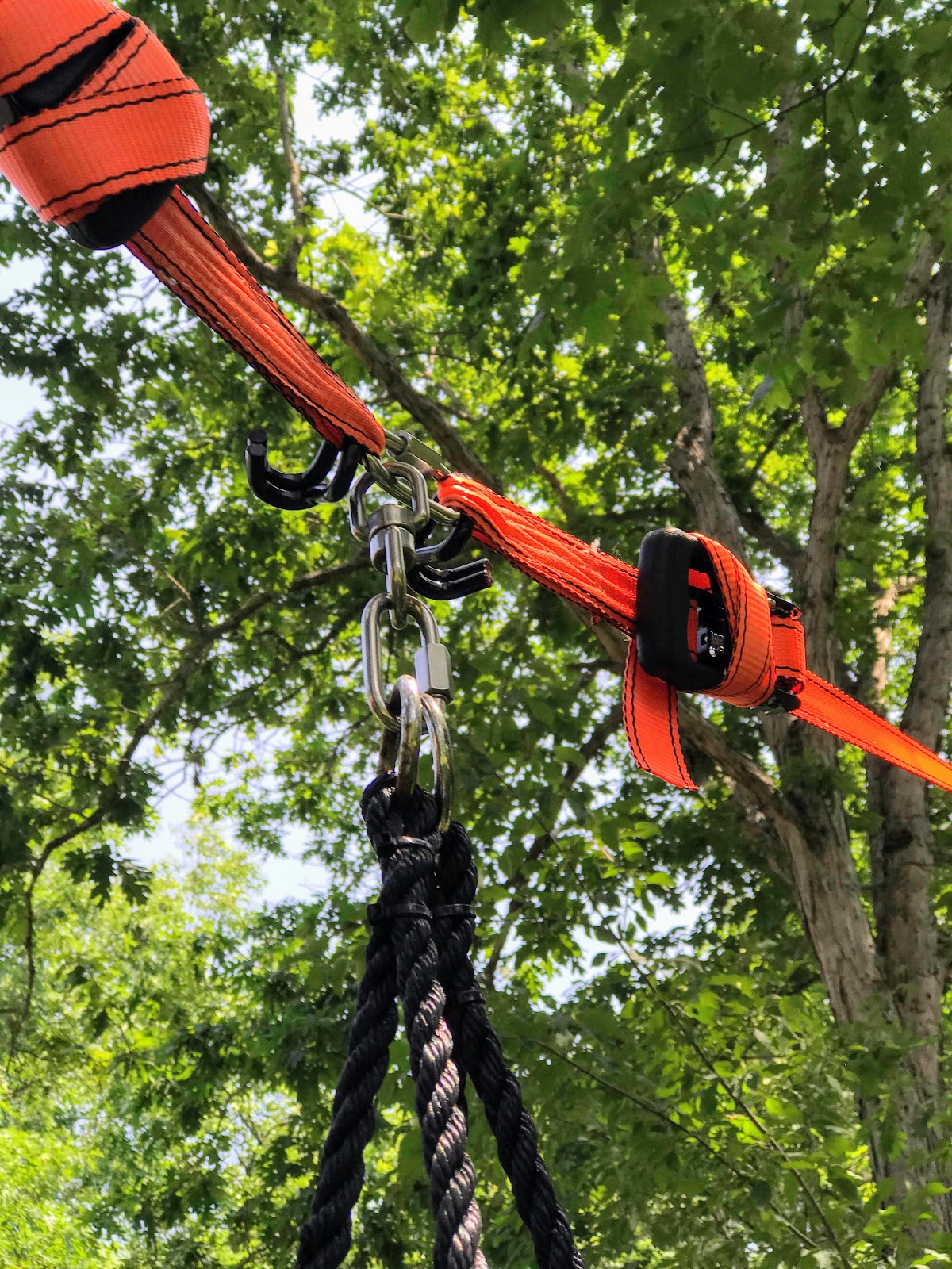 Mommy Bytes How To Install A Swing Between Trees