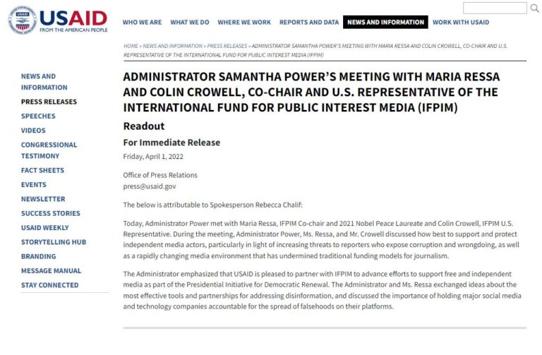 New Report Ties Biden Regime Funding to the International Fund for Public Interest Media to Censor and Silence Alternative Media