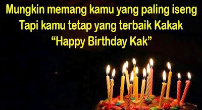 ucapan selamat ulang tahun untuk kakak tercinta