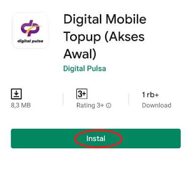 instal aplikasi Digital Mobile Topup