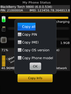 My Phone Status Premium v1.2 for BlackBerry