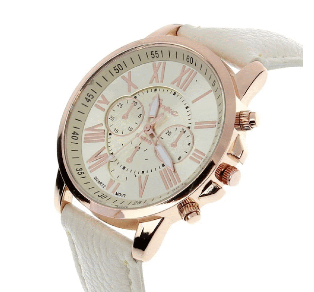Leather women cream colour watch ,best watch for mother,mother day gift ideas
