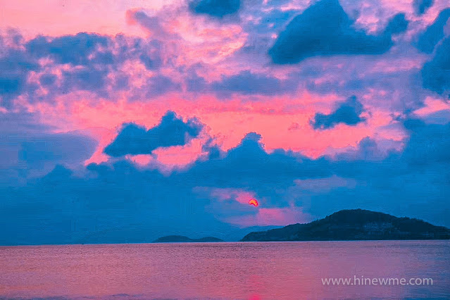 14Purple seascape sunset photograph, and Lightroom exposure skill