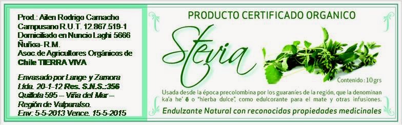 Pack de 20 bolsitas de 10grs. de Stevia Organica