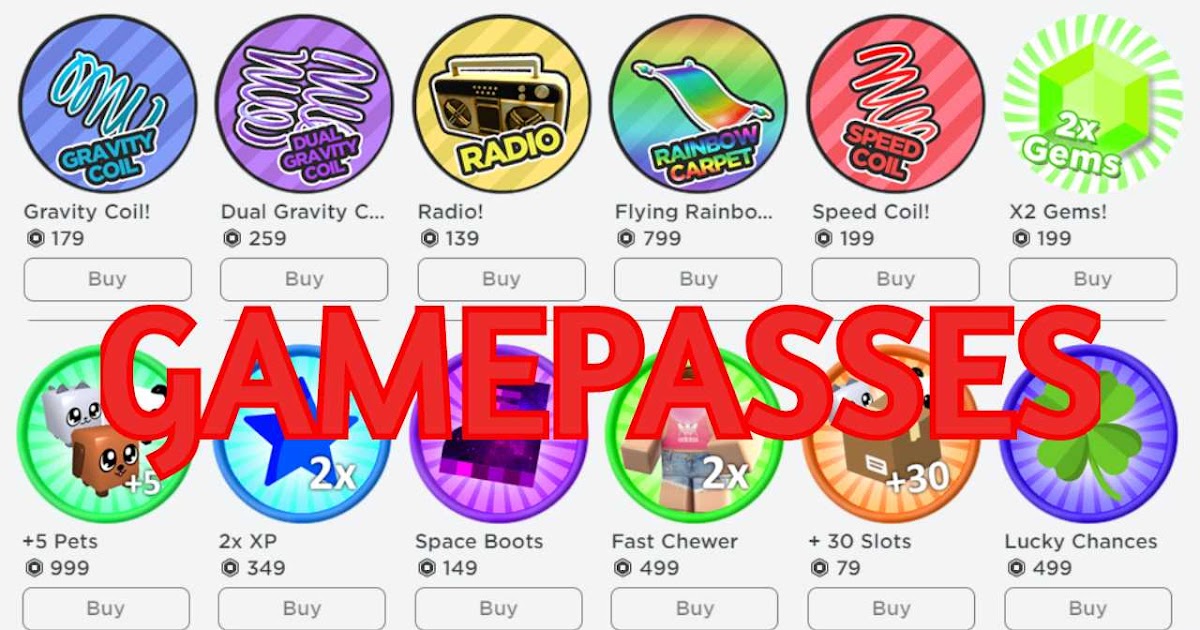 What Are Roblox Game Passes And What Are They For - roblox gravity coil gamepass