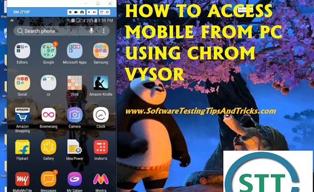 How to access mobile from pc using vysor