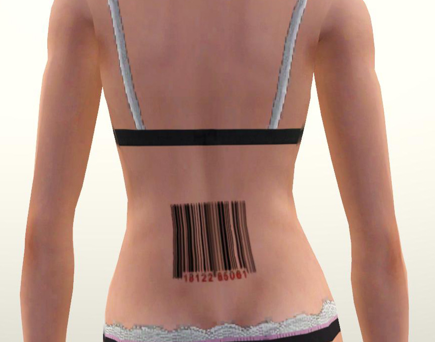 Barcode Tattoo by daluved1. Download at The Sim Supply. Labels: Tattoos