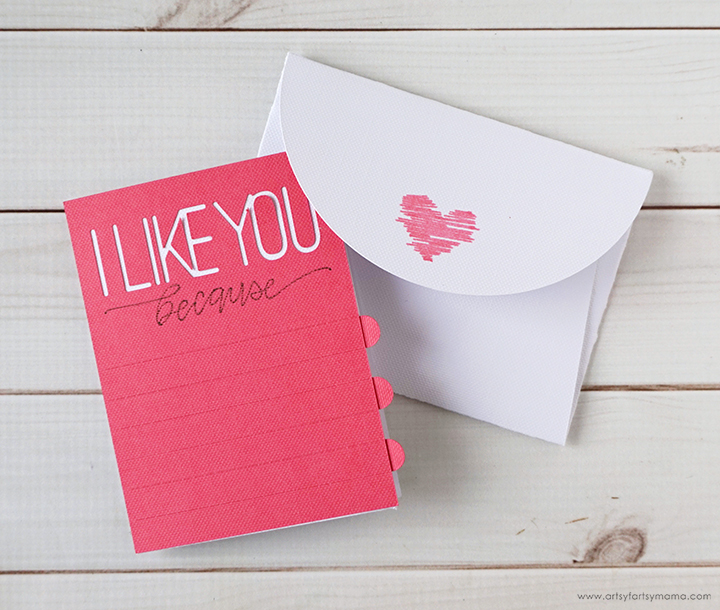 I Like You Because... Valentine Card