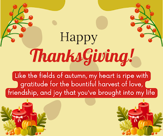 Image of happy thanksgiving love friendship joy