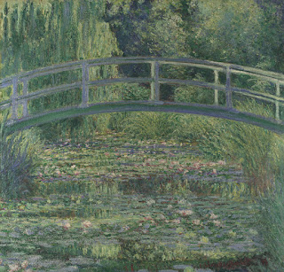 quadro com a ponte japinesa no jardim de Giverny de Claude Monet  