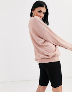  ASOS DESIGN lounge oversized super soft sweatshirt in pink