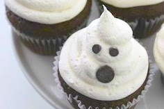 Halloween Marshmallow Ghost Cupcakes Recipe