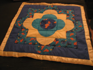 Nemo themed fluffy comforter style baby quilt with satin binding