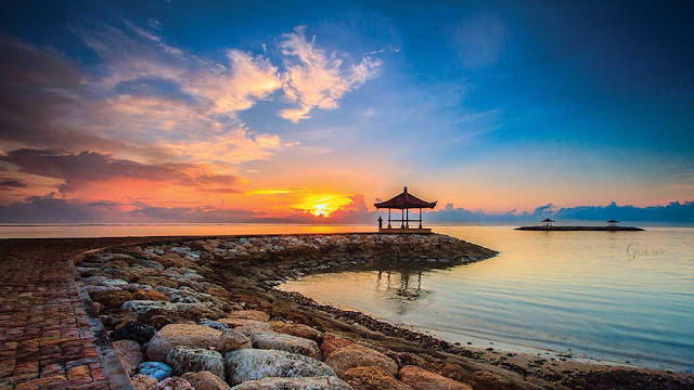 The Beautiful of Sanur Beach in Bali Island