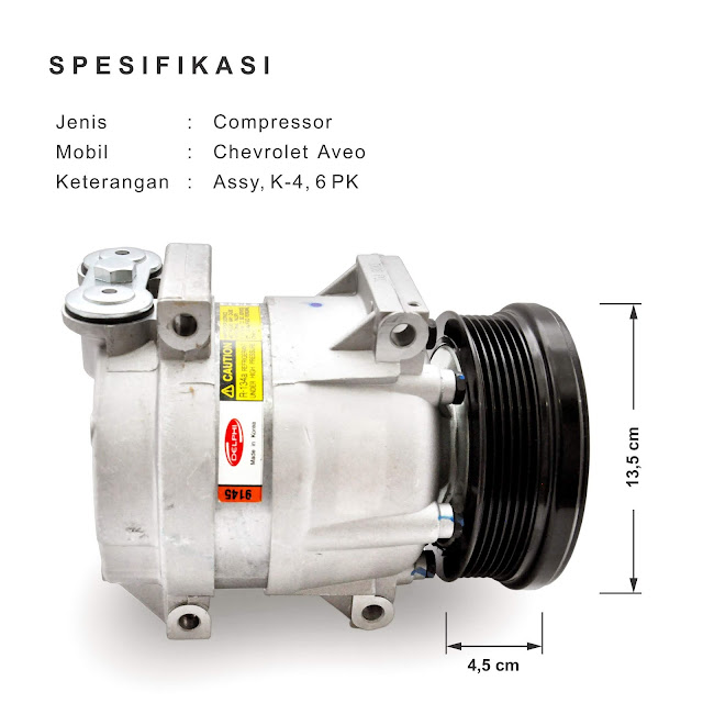 Compressor / Kompresor AC Mobil Chevrolet Aveo