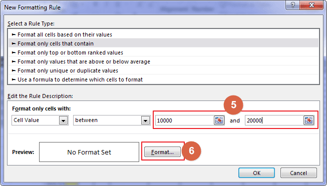 Cara menandai sel di excel 7