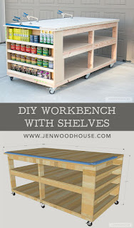 How to build a DIY workbench with shelves