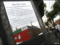 Peel Hotel'noticeboard