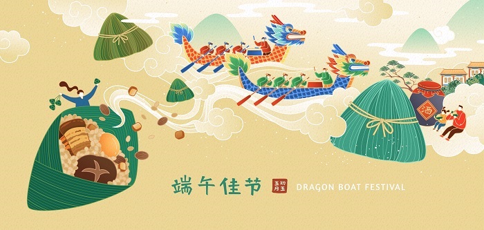 24 Dragon Boat and Zonzi Theme Greeting Cards