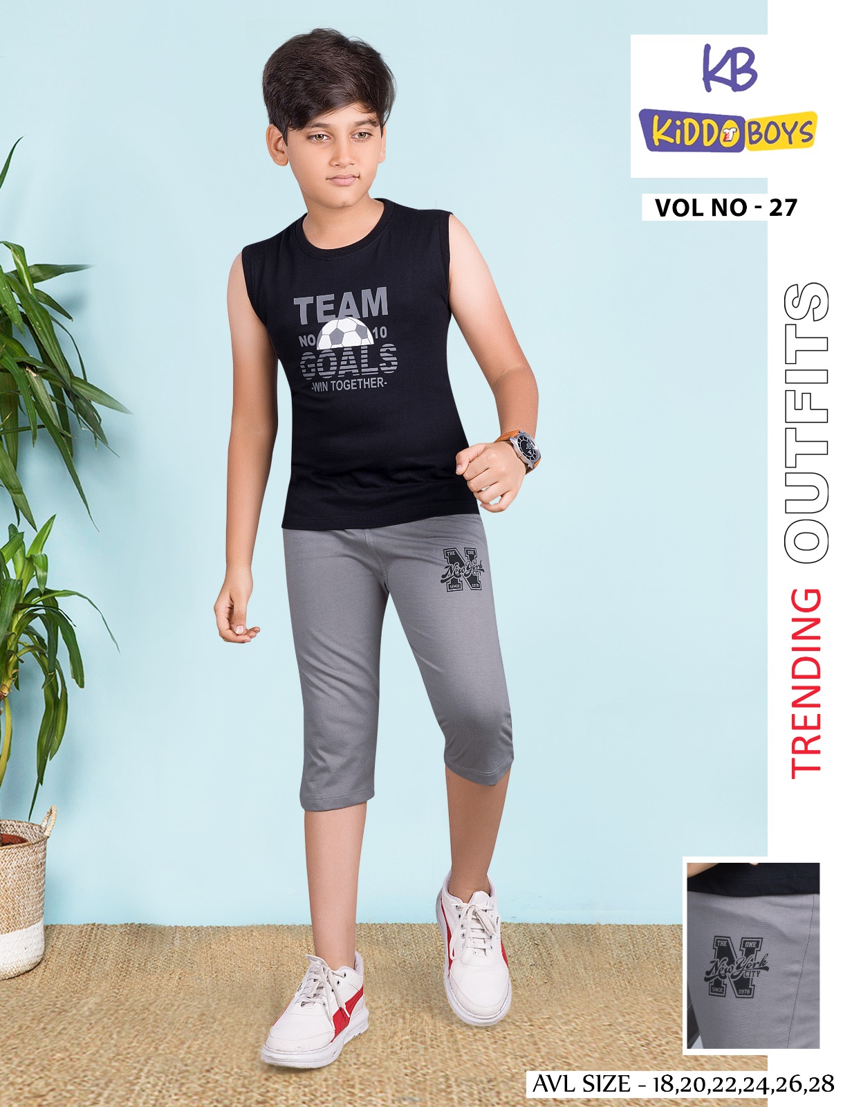 Kiddo Boys Vol No 27 Boys Capri Night Suit Catalog Lowest Price