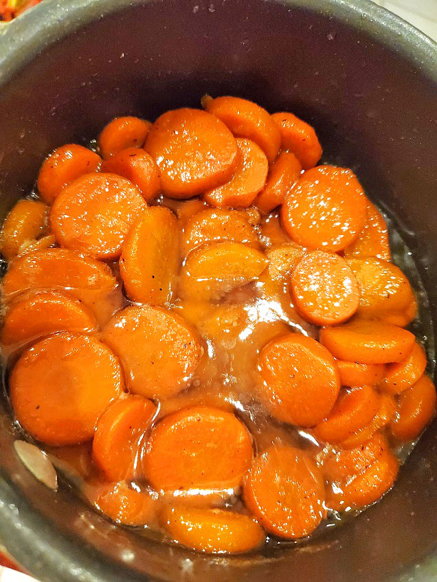 canned carrots glazed in brown sugar and butter