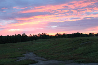 Sunset on the road.