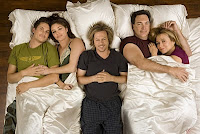 Cast of Rules of Engagement in bed