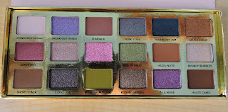 Close up of Too Faced Maple Syrup Pancakes Eyeshadow Palette, opened