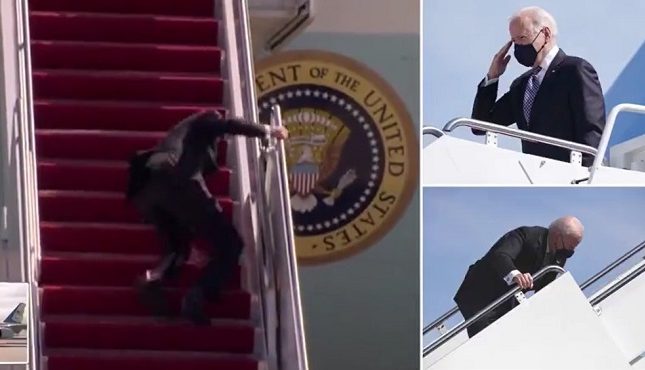 joe biden falling