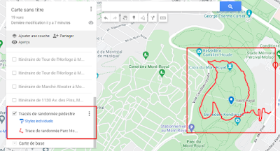 Google My Maps - Itinéraire libre